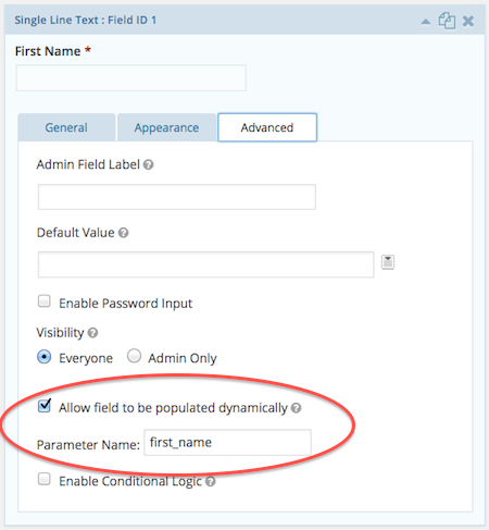 Gravity Forms: Allow Field To Be Populated Dynamically